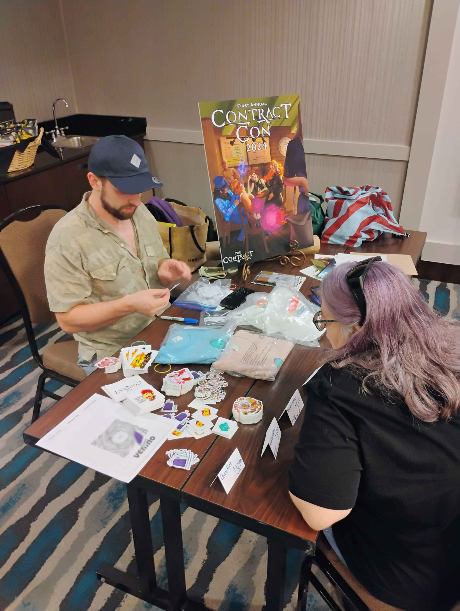 Merch table